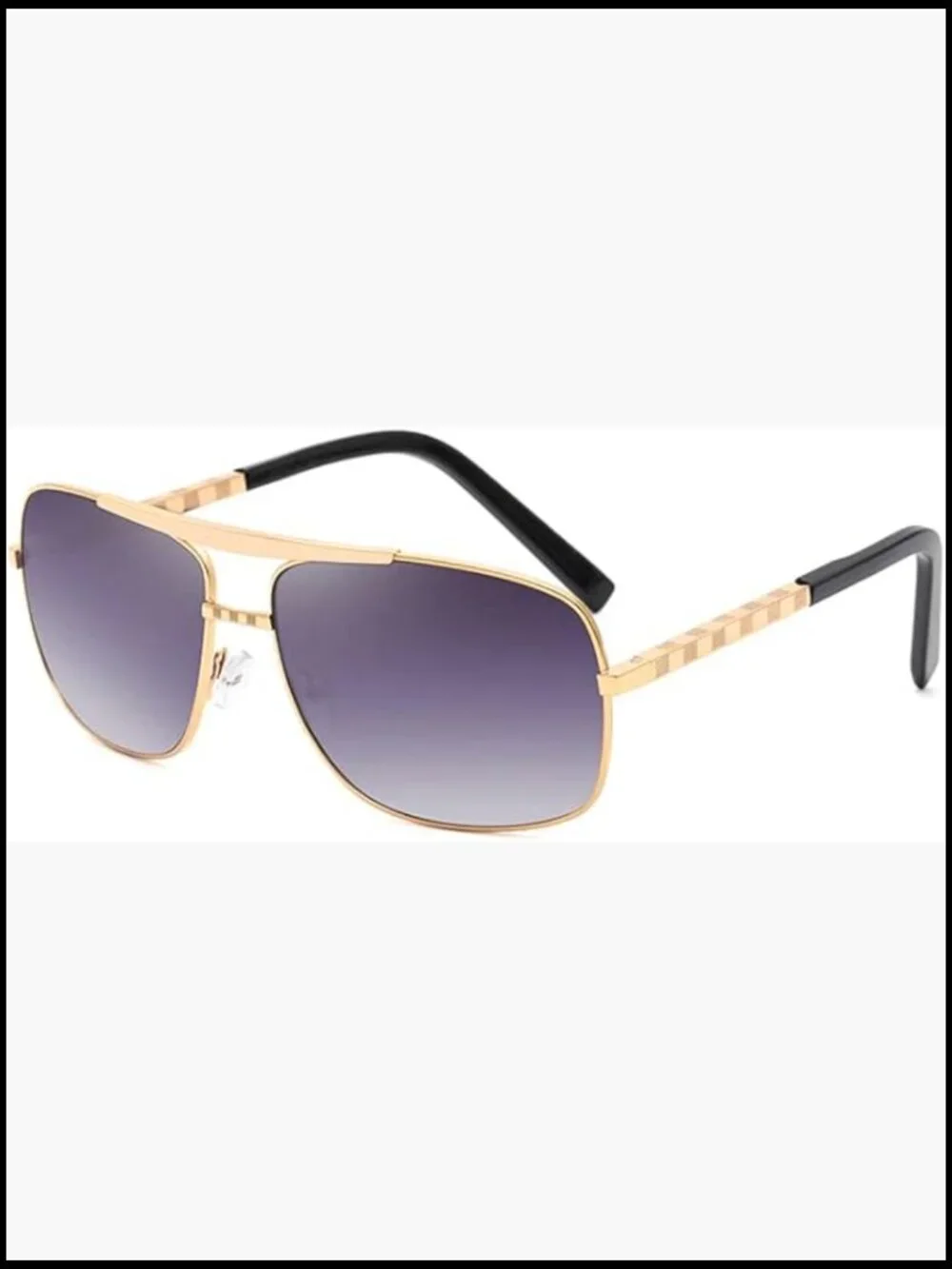 Men's Polarized Square Aviator Sunglasses Durable Polycarbonate Frame UV